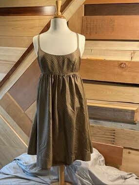 J. Crew Brown Polka Dot Silk Dress